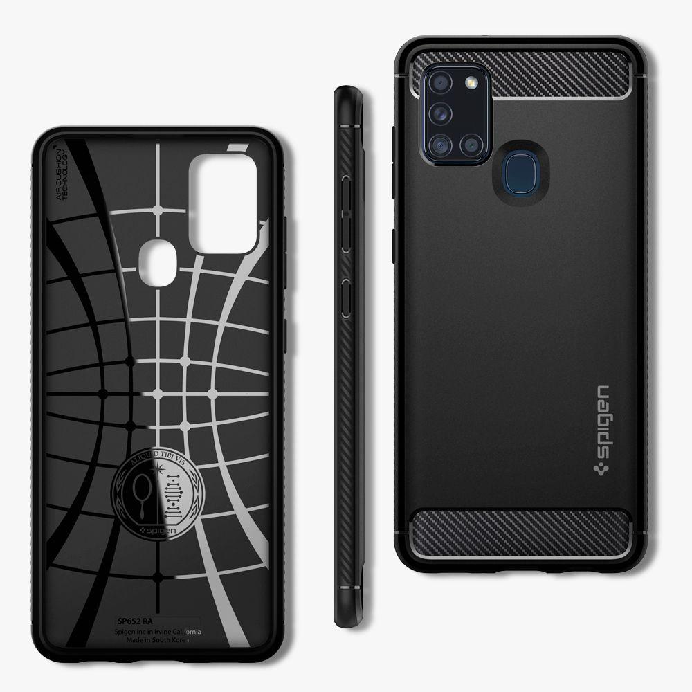 Galaxy A21s Case Rugged Armor Black