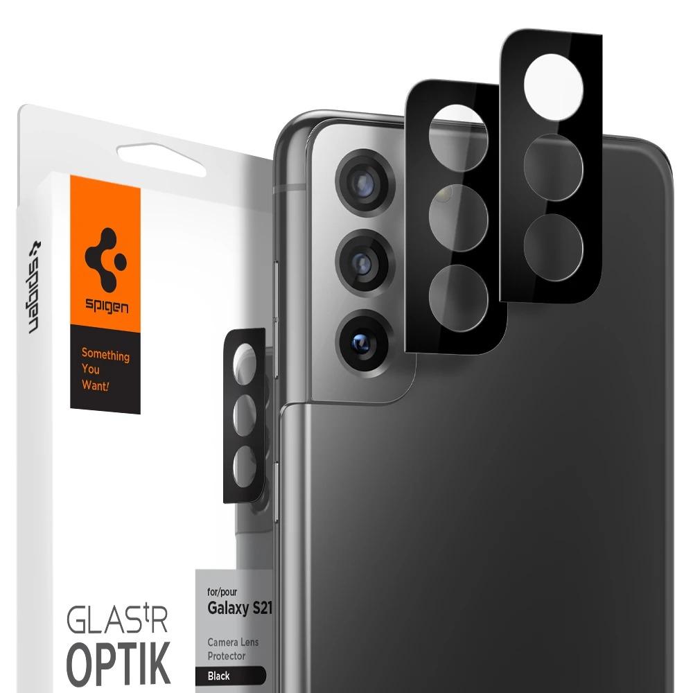 Optik Lens Protector Black (2-pack) Samsung Galaxy S21 Musta