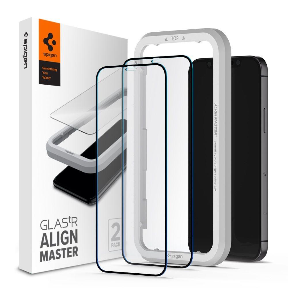 iPhone 12 Mini AlignMaster GLAS.tR (2-pack) Black