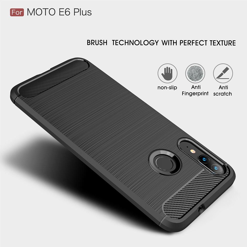 Brushed TPU Kuori Motorola Moto E6 Plus Black
