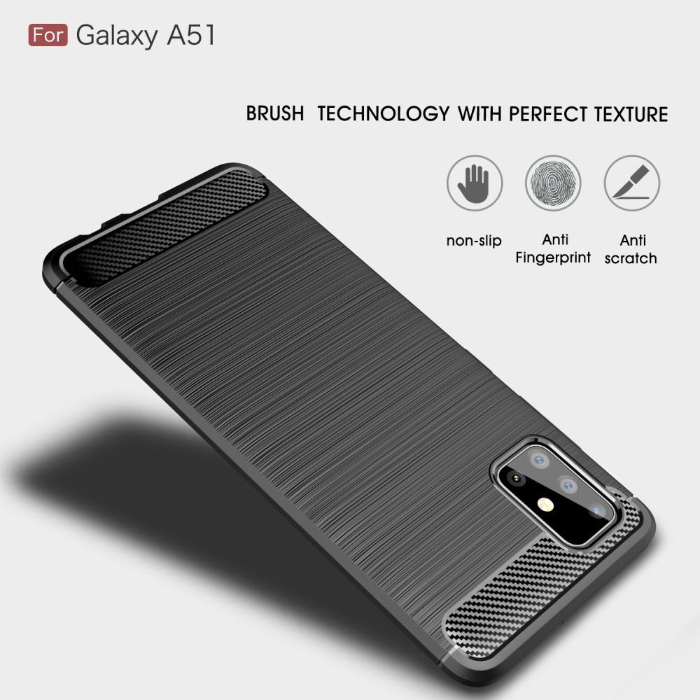 Samsung Galaxy A51 Kuori TPU Brushed Musta