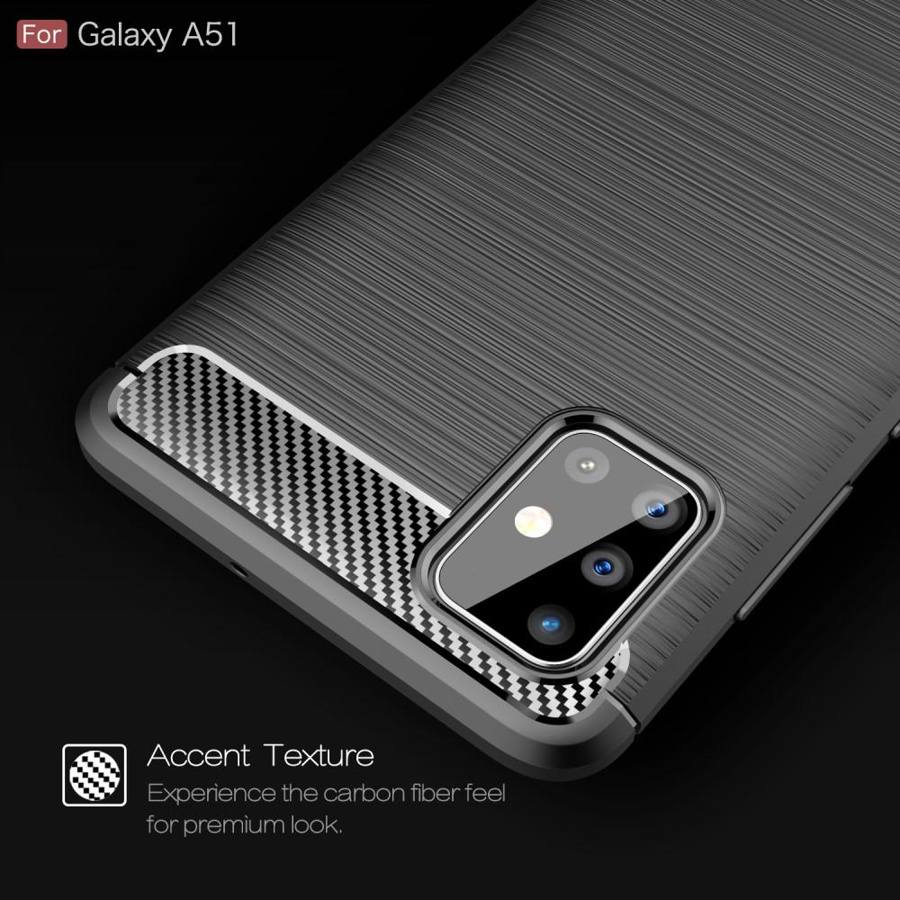 Samsung Galaxy A51 Kuori TPU Brushed Musta