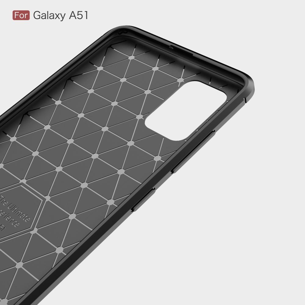 Samsung Galaxy A51 Kuori TPU Brushed Musta