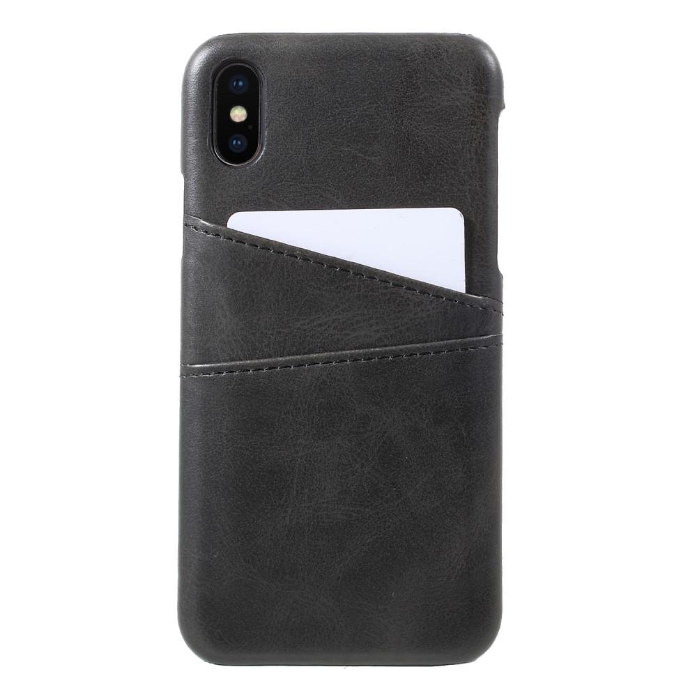 Card Slots Case iPhone X/Xs musta