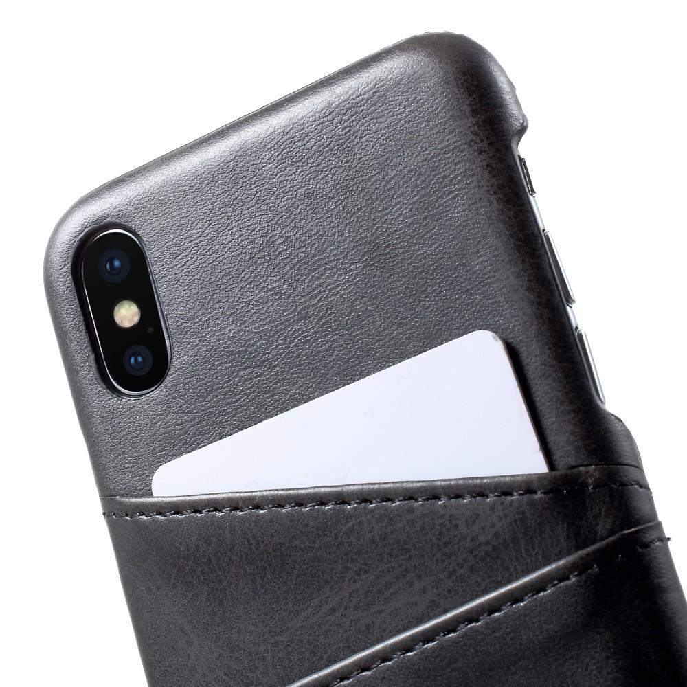 Card Slots Case iPhone X/Xs musta