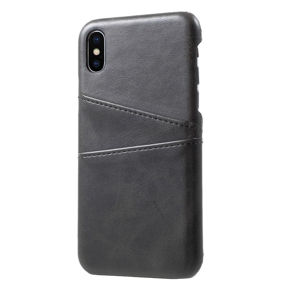 Card Slots Case iPhone X/Xs musta