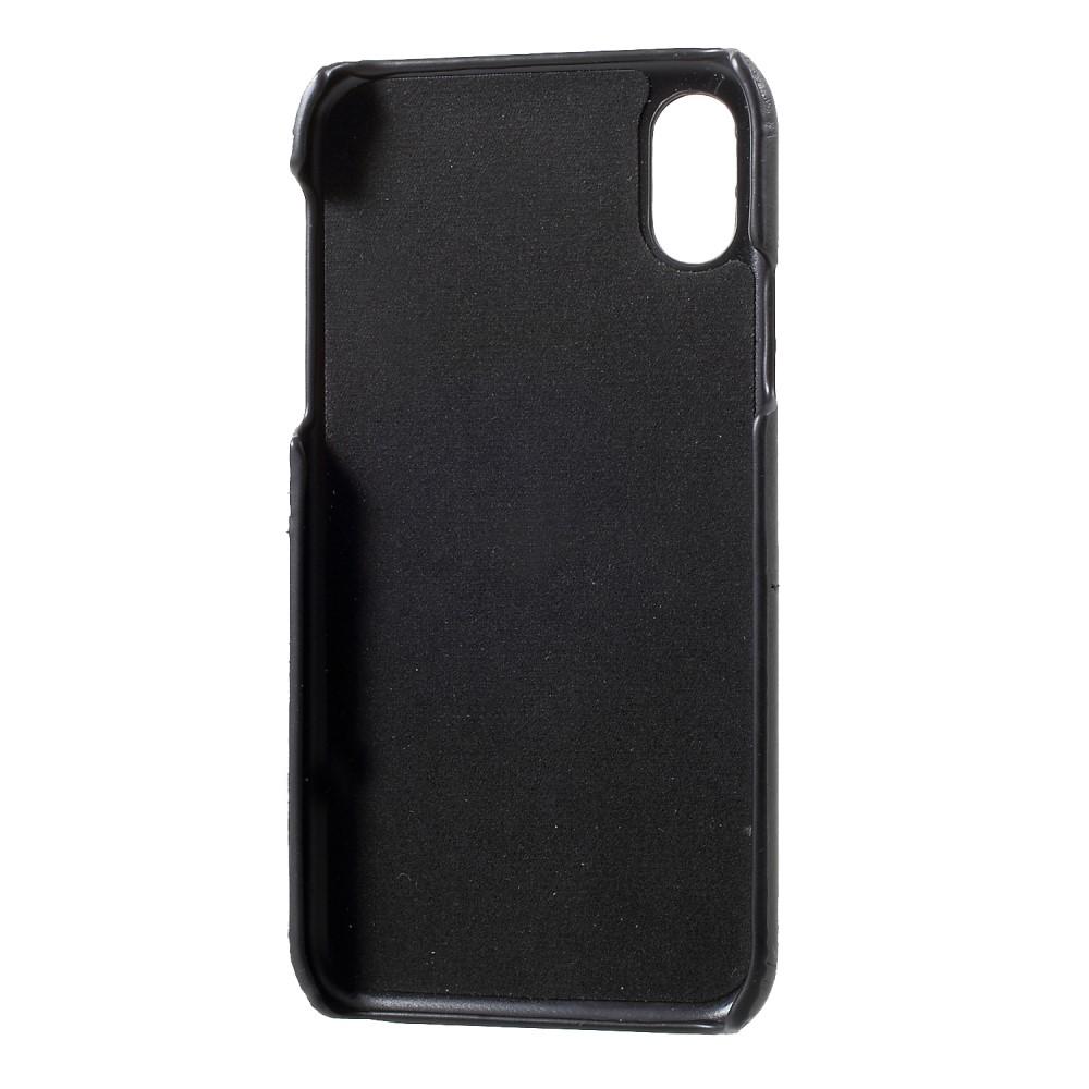 Card Slots Case iPhone X/Xs musta