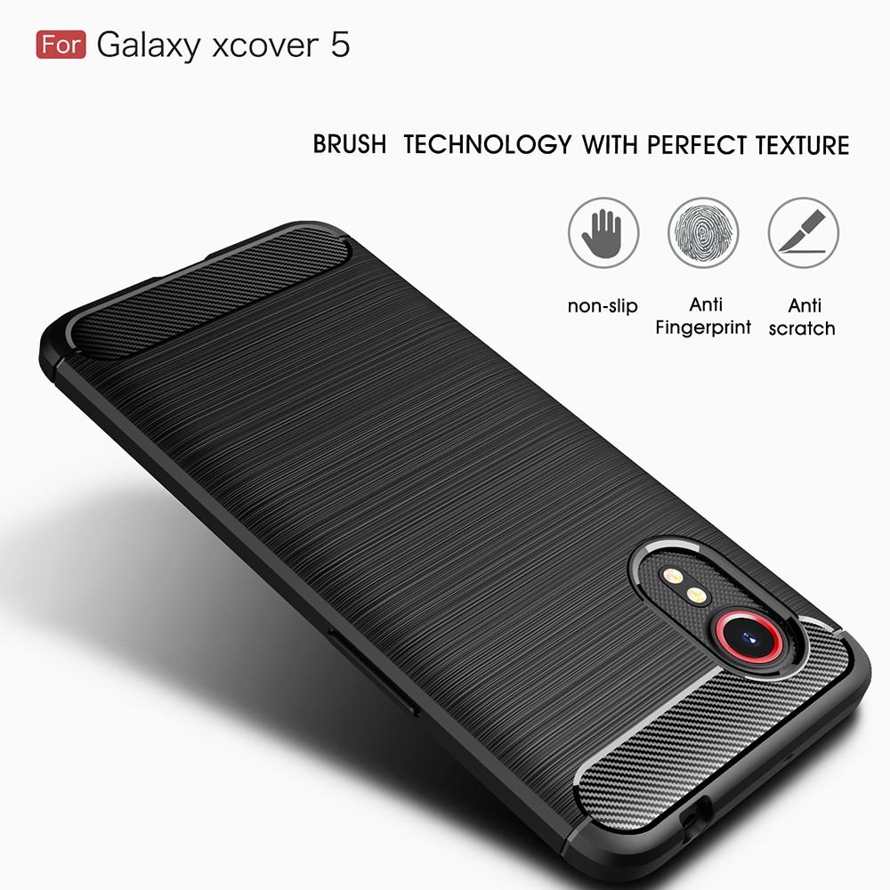 Samsung Galaxy Xcover 5 Kuori TPU Brushed Musta