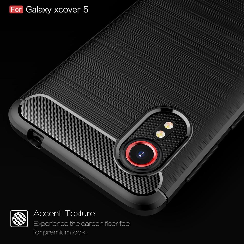 Samsung Galaxy Xcover 5 Kuori TPU Brushed Musta
