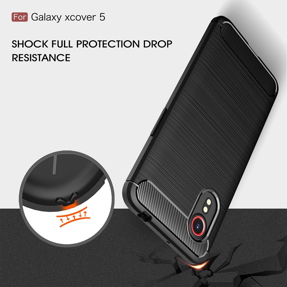 Samsung Galaxy Xcover 5 Kuori TPU Brushed Musta