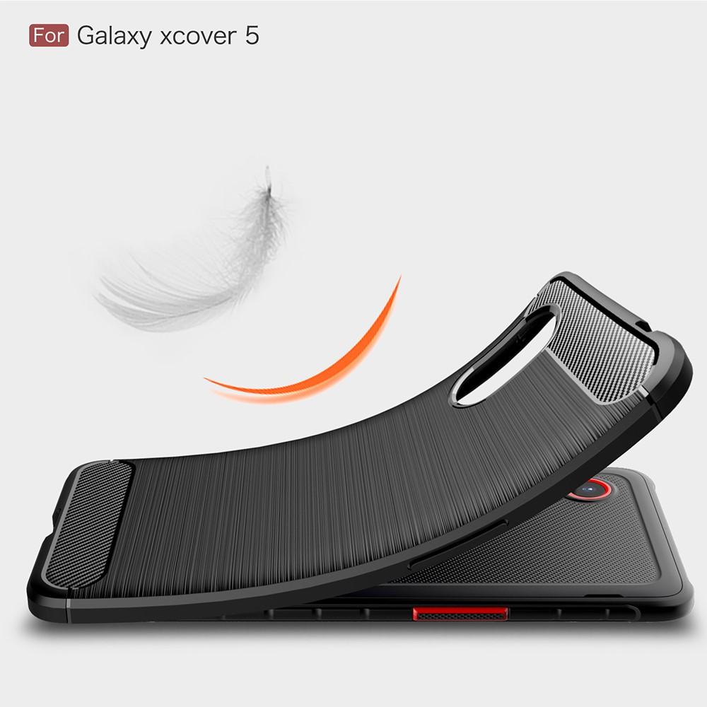 Samsung Galaxy Xcover 5 Kuori TPU Brushed Musta