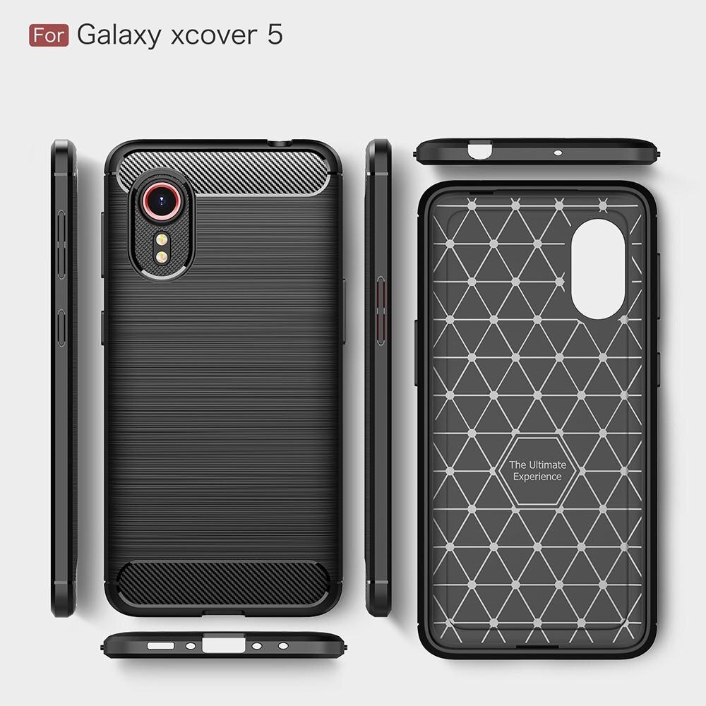 Samsung Galaxy Xcover 5 Kuori TPU Brushed Musta