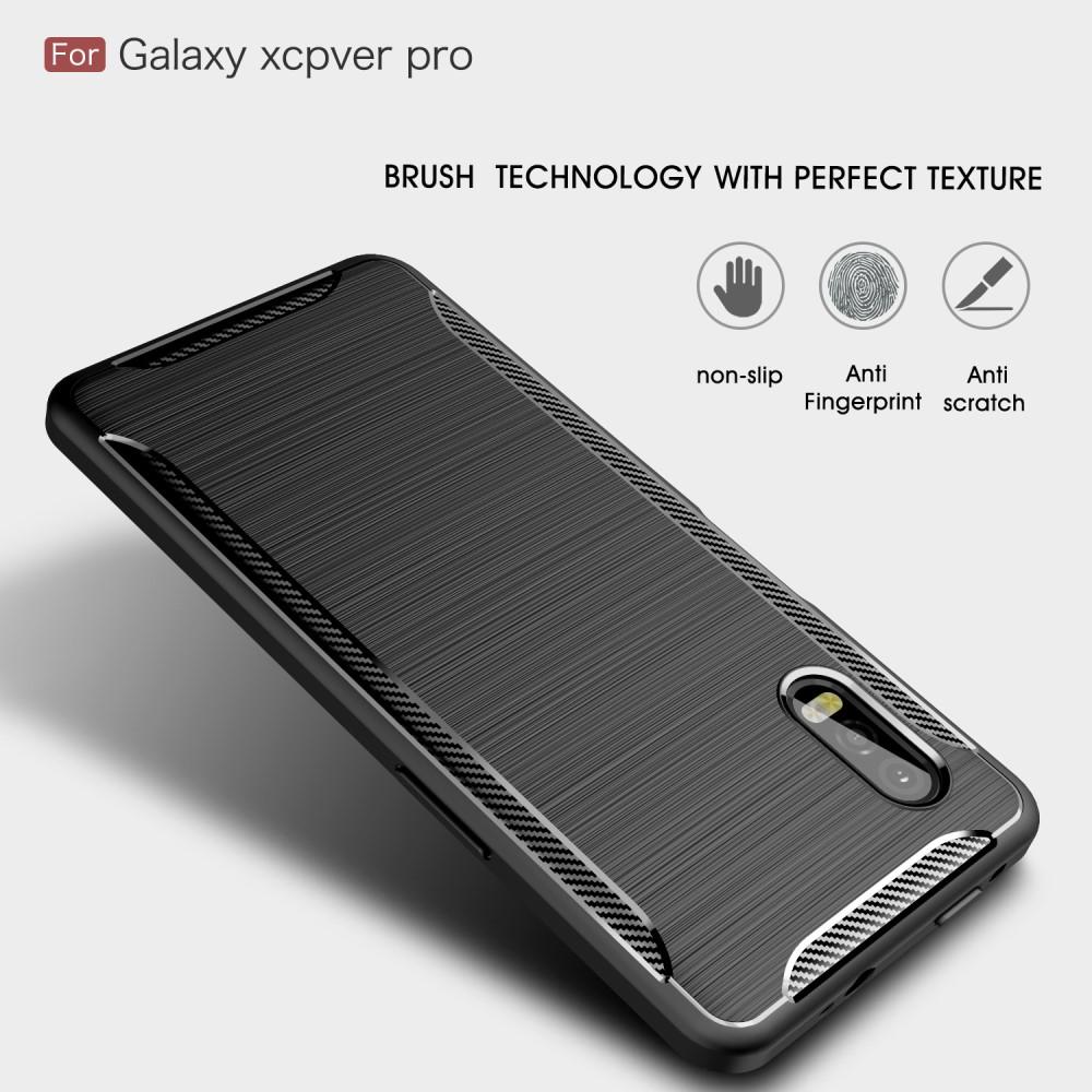 Samsung Galaxy Xcover Pro Kuori TPU Brushed Musta