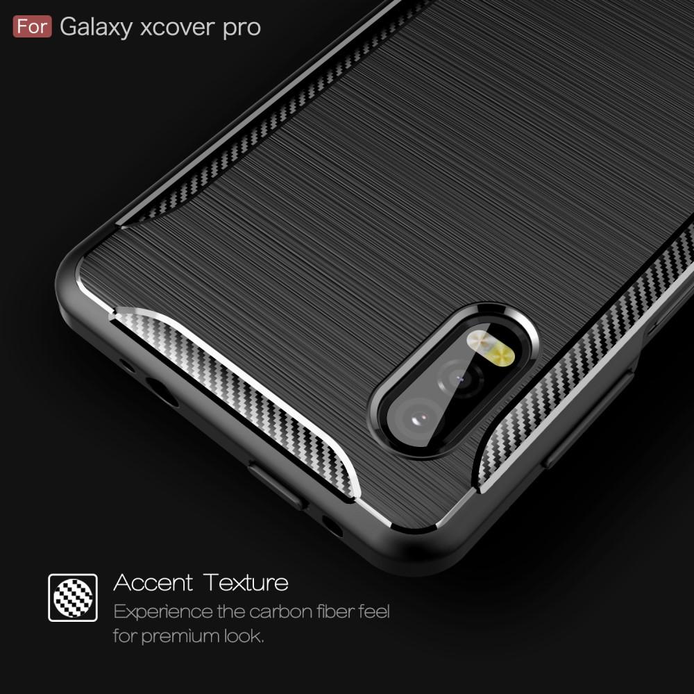 Samsung Galaxy Xcover Pro Kuori TPU Brushed Musta