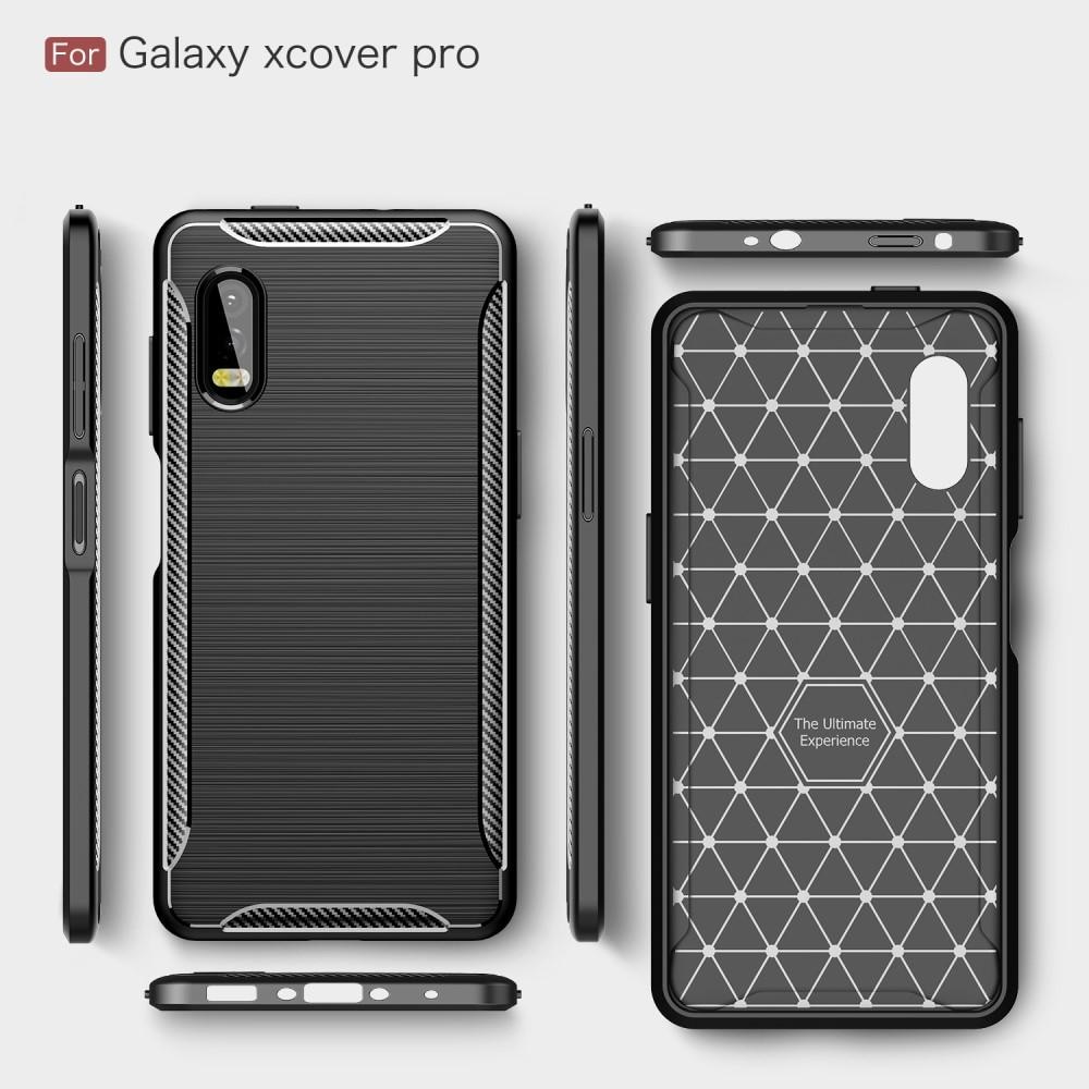 Samsung Galaxy Xcover Pro Kuori TPU Brushed Musta