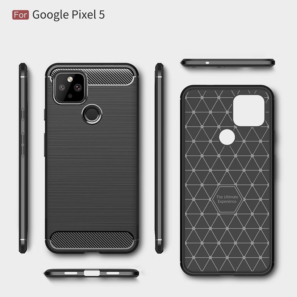 Google Pixel 5 Kuori TPU Brushed Musta