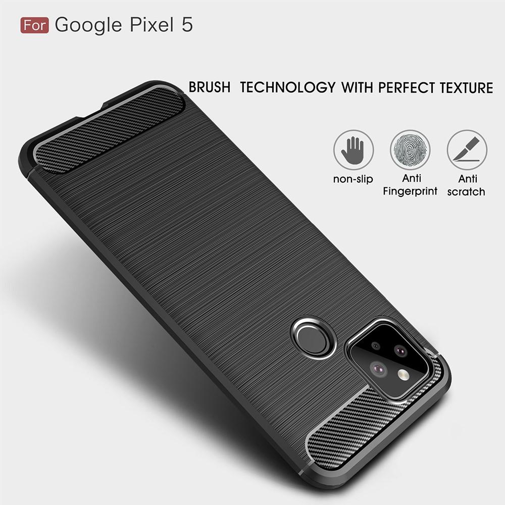 Google Pixel 5 Kuori TPU Brushed Musta