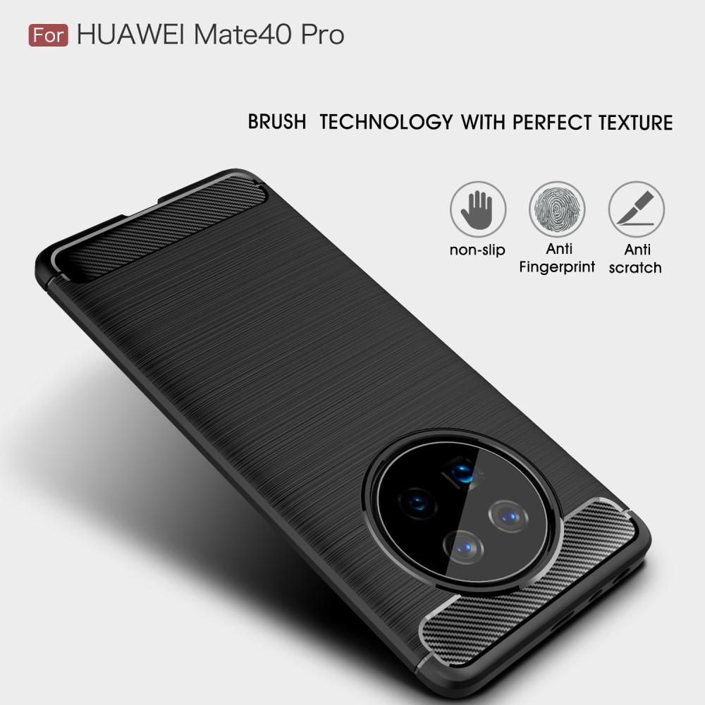 Huawei Mate 40 Pro Kuori TPU Brushed Musta