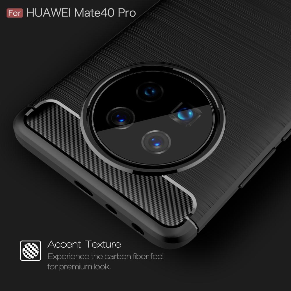 Huawei Mate 40 Pro Kuori TPU Brushed Musta
