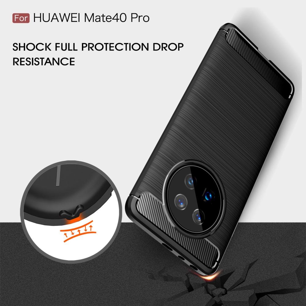 Huawei Mate 40 Pro Kuori TPU Brushed Musta