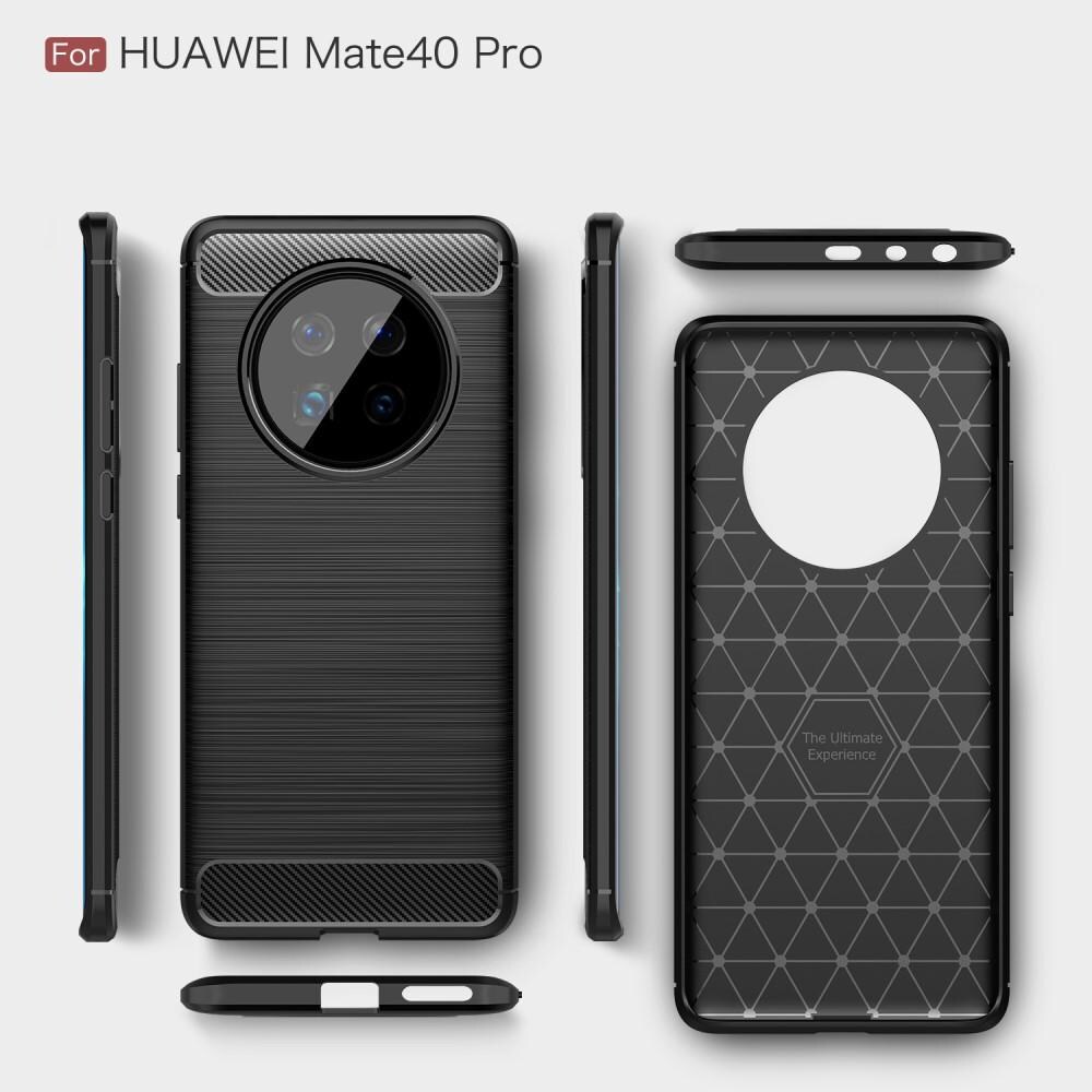 Huawei Mate 40 Pro Kuori TPU Brushed Musta