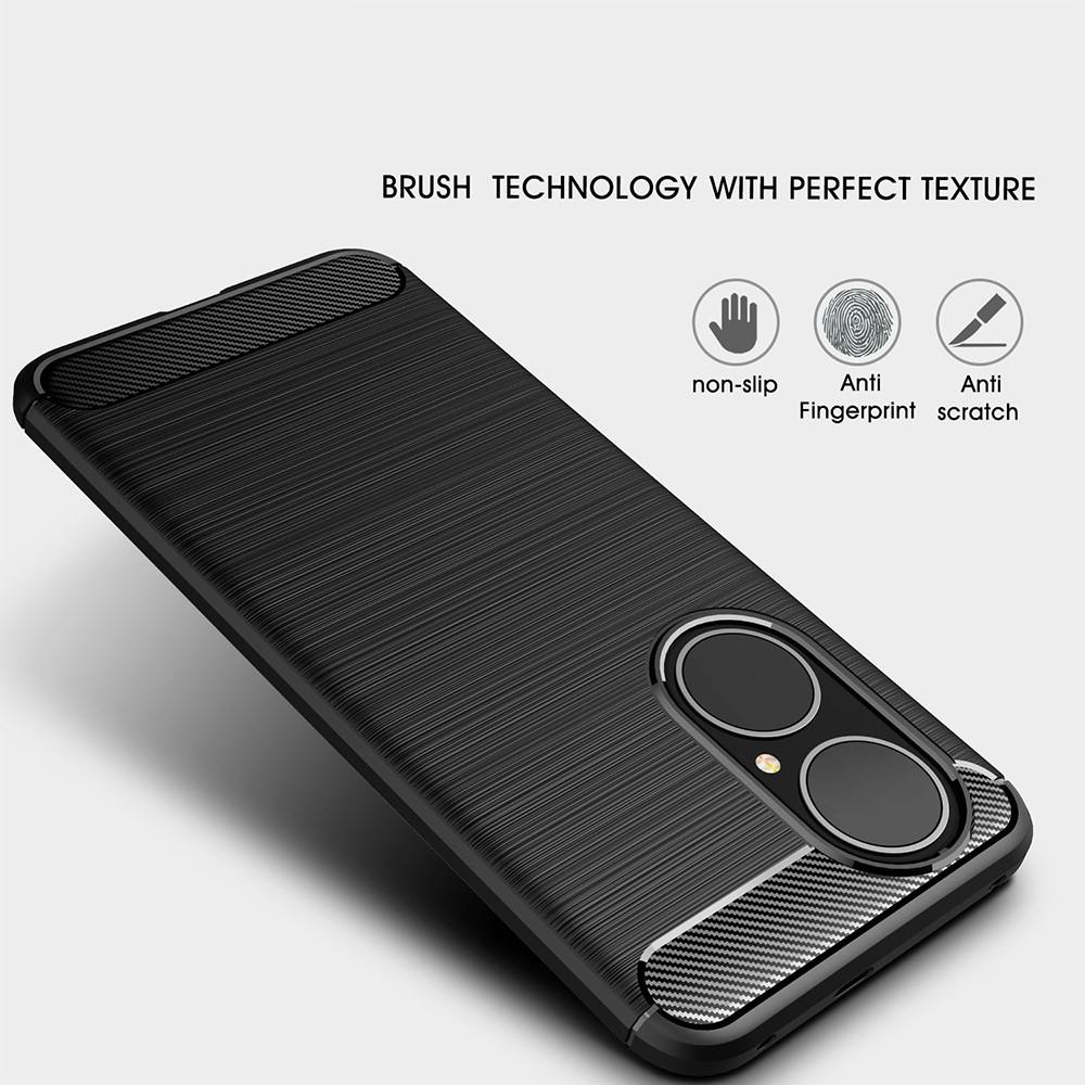 Huawei P50 Kuori TPU Brushed Musta