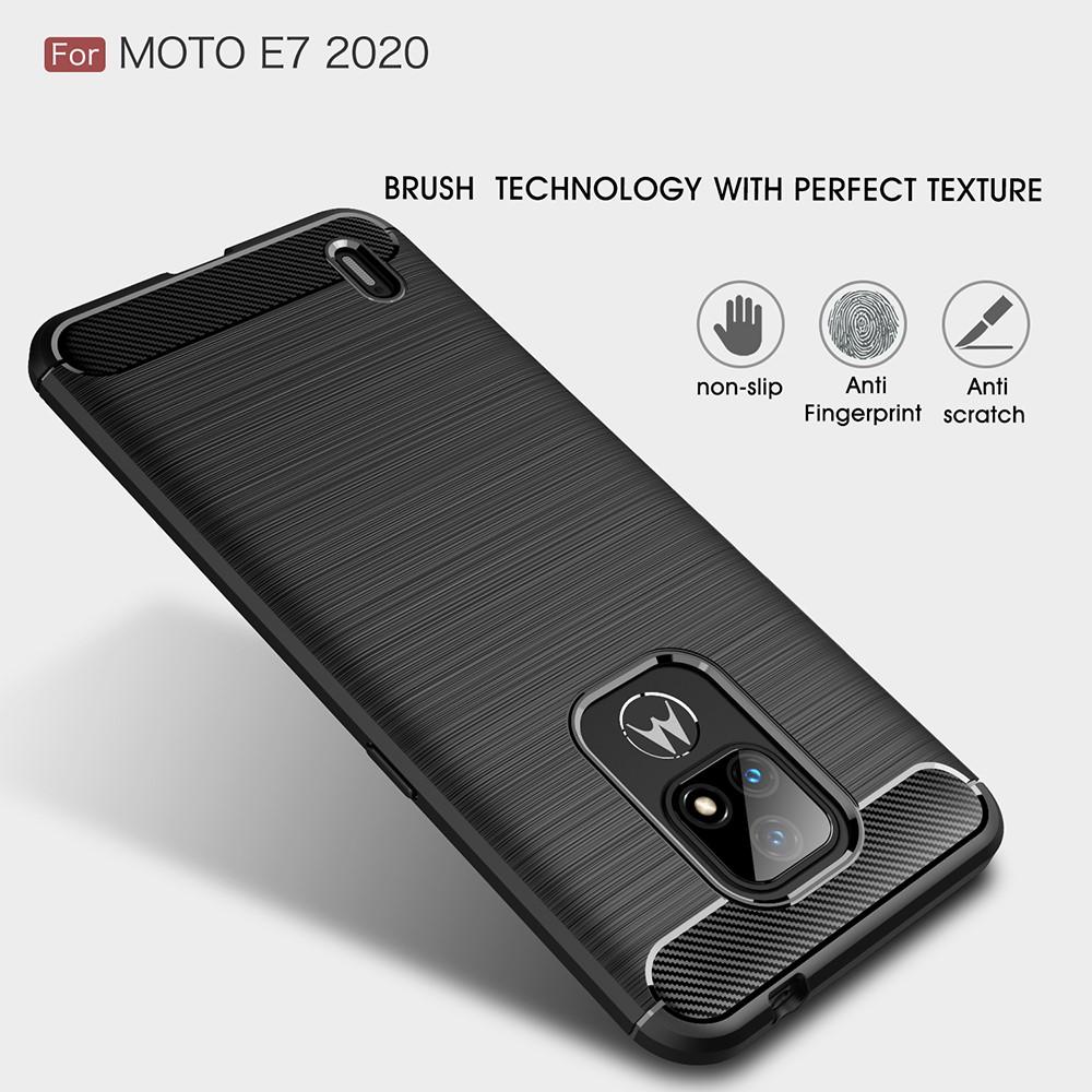 Motorola Moto E7 Kuori TPU Brushed Musta