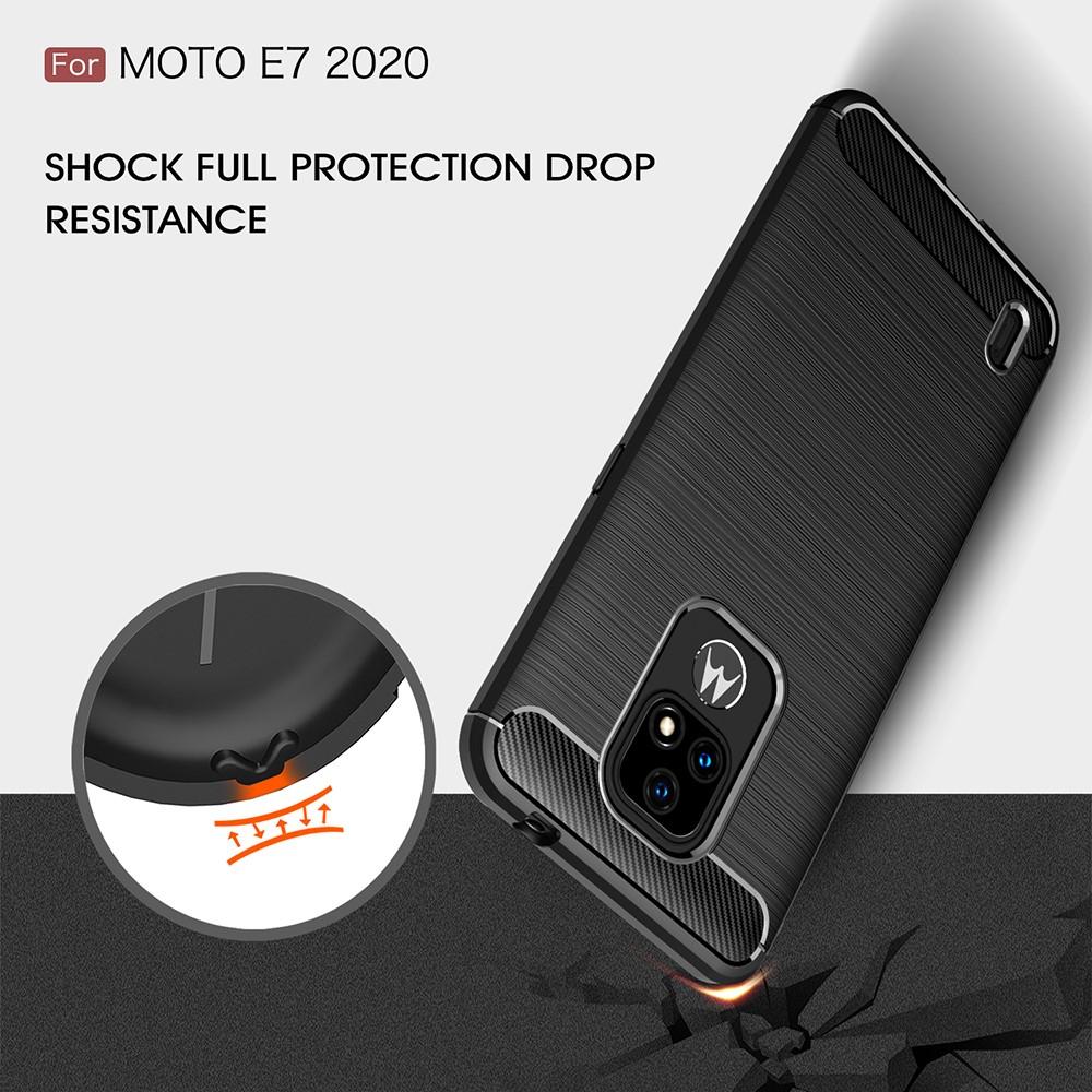 Motorola Moto E7 Kuori TPU Brushed Musta