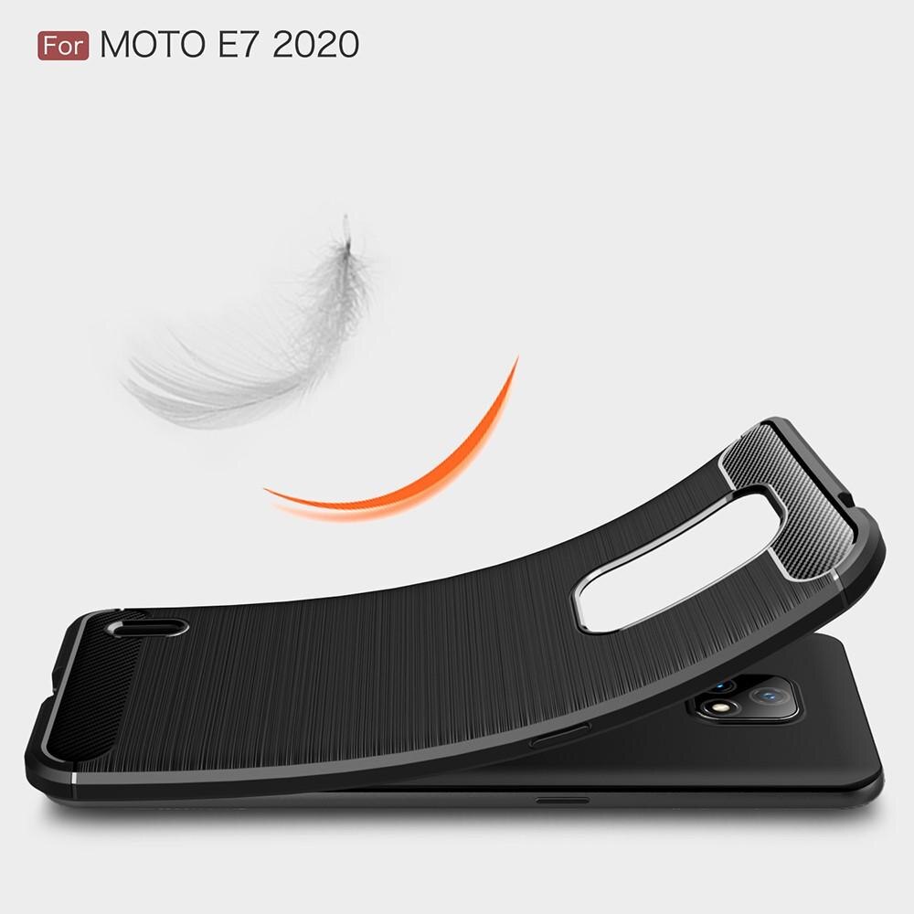Motorola Moto E7 Kuori TPU Brushed Musta
