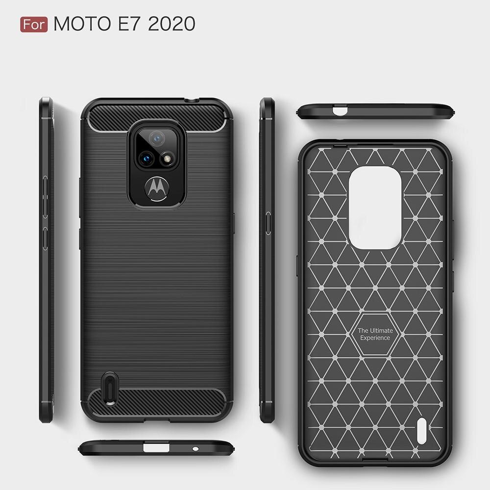 Motorola Moto E7 Kuori TPU Brushed Musta