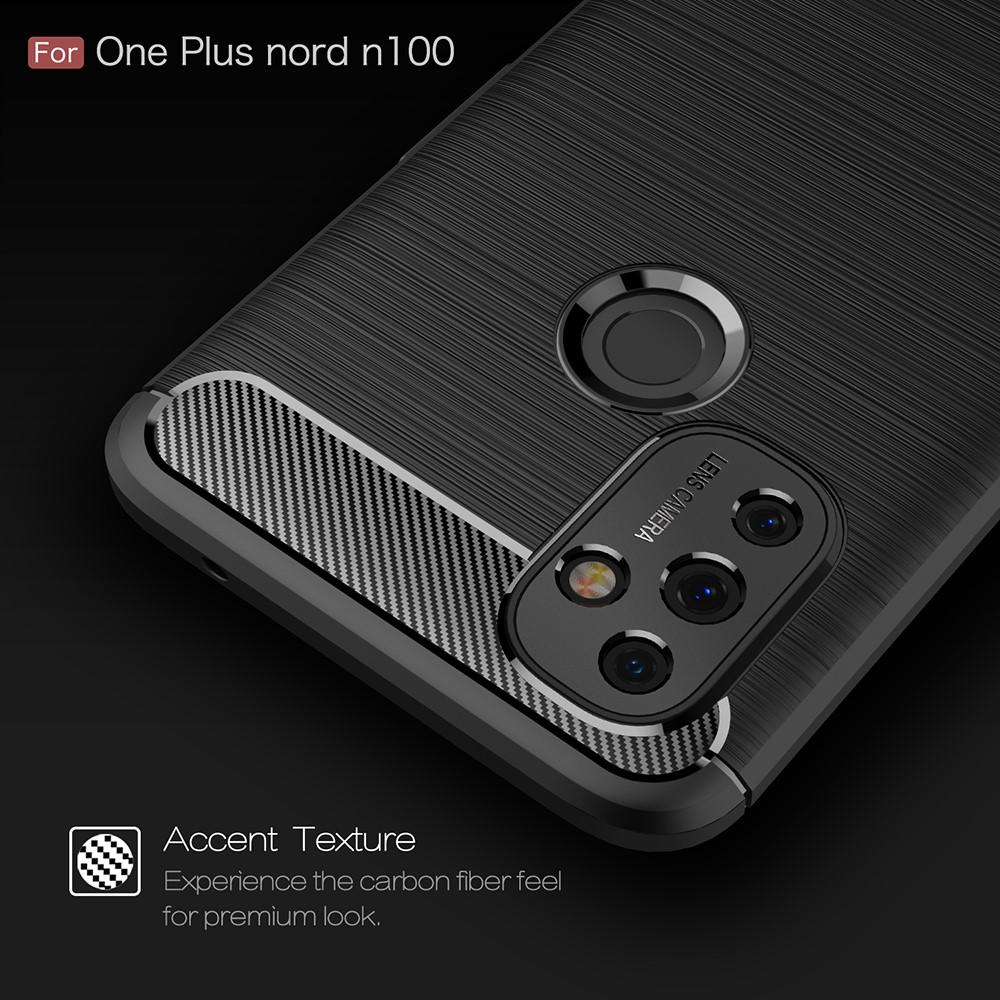  OnePlus Nord N100 Kuori TPU Brushed Musta