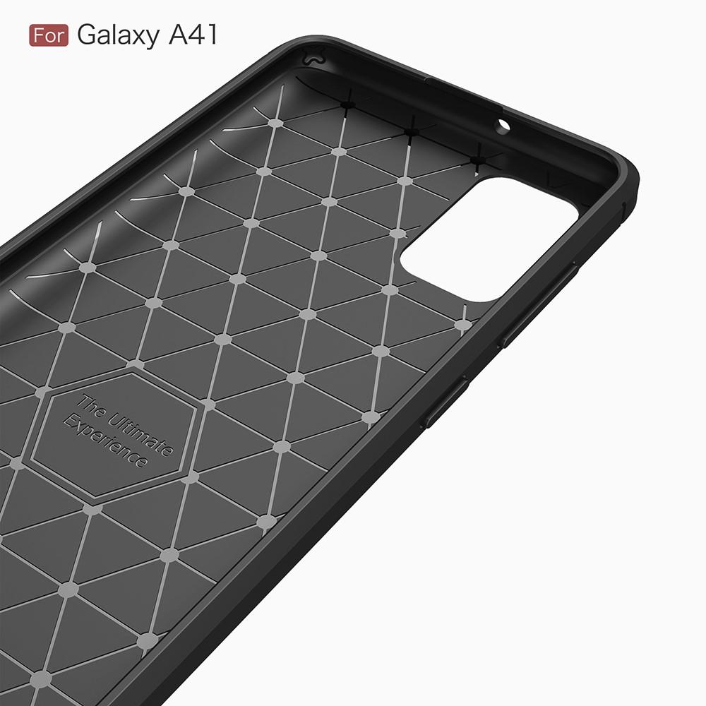 Samsung Galaxy A41 Kuori TPU Brushed Musta