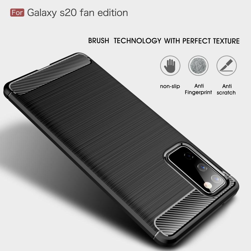 Samsung Galaxy S20 FE Kuori TPU Brushed Musta