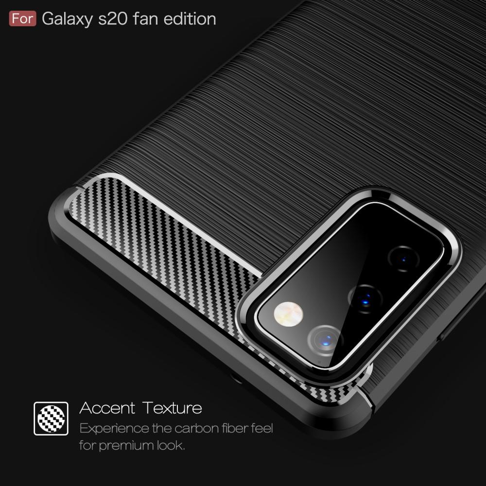 Samsung Galaxy S20 FE Kuori TPU Brushed Musta