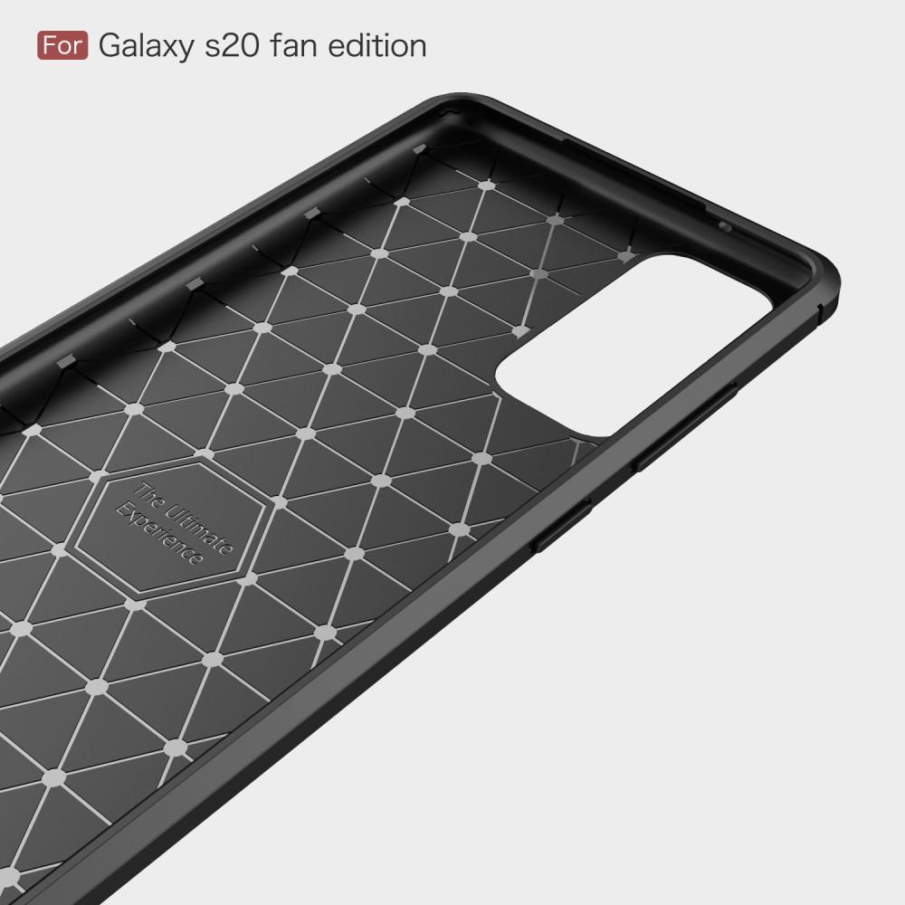 Samsung Galaxy S20 FE Kuori TPU Brushed Musta