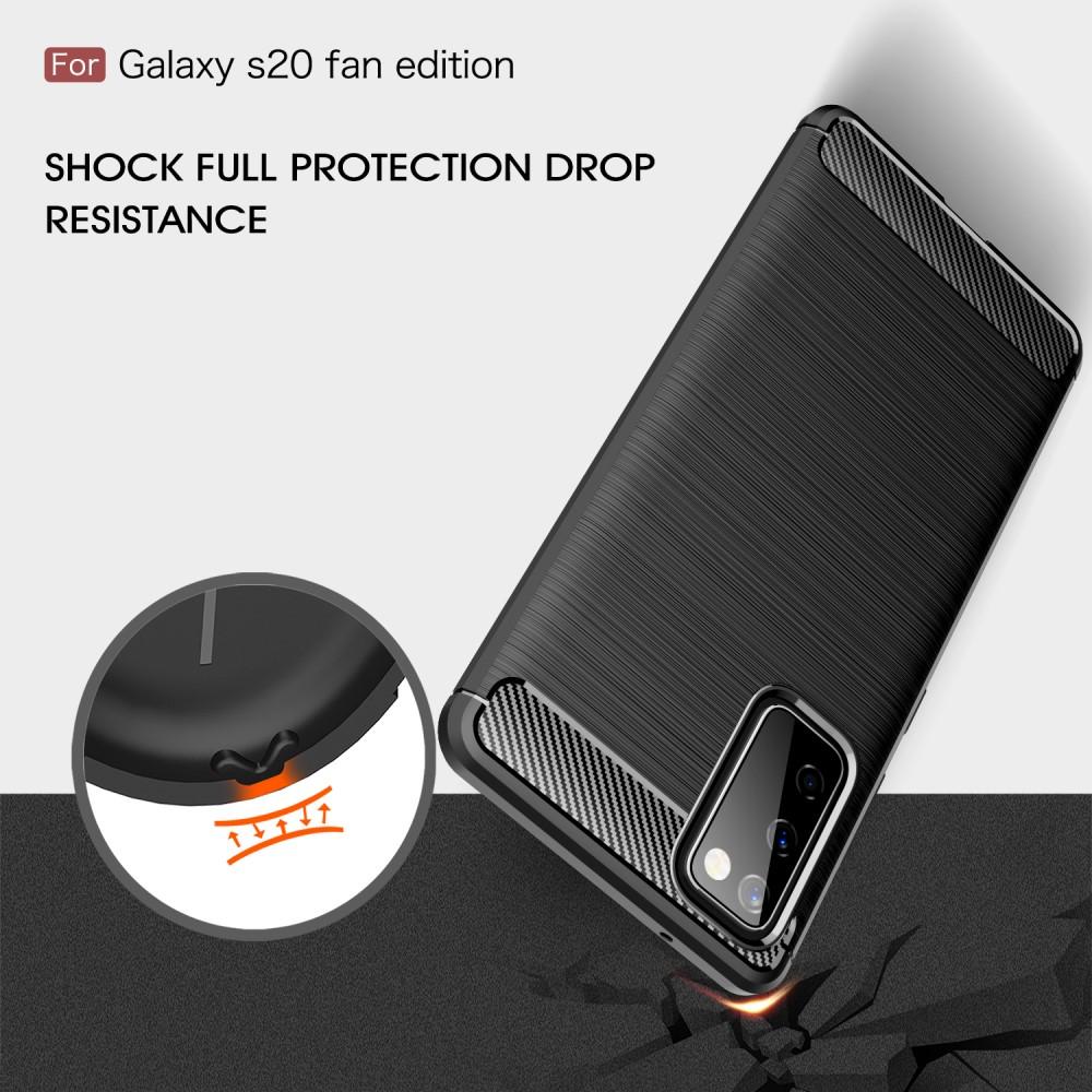 Samsung Galaxy S20 FE Kuori TPU Brushed Musta