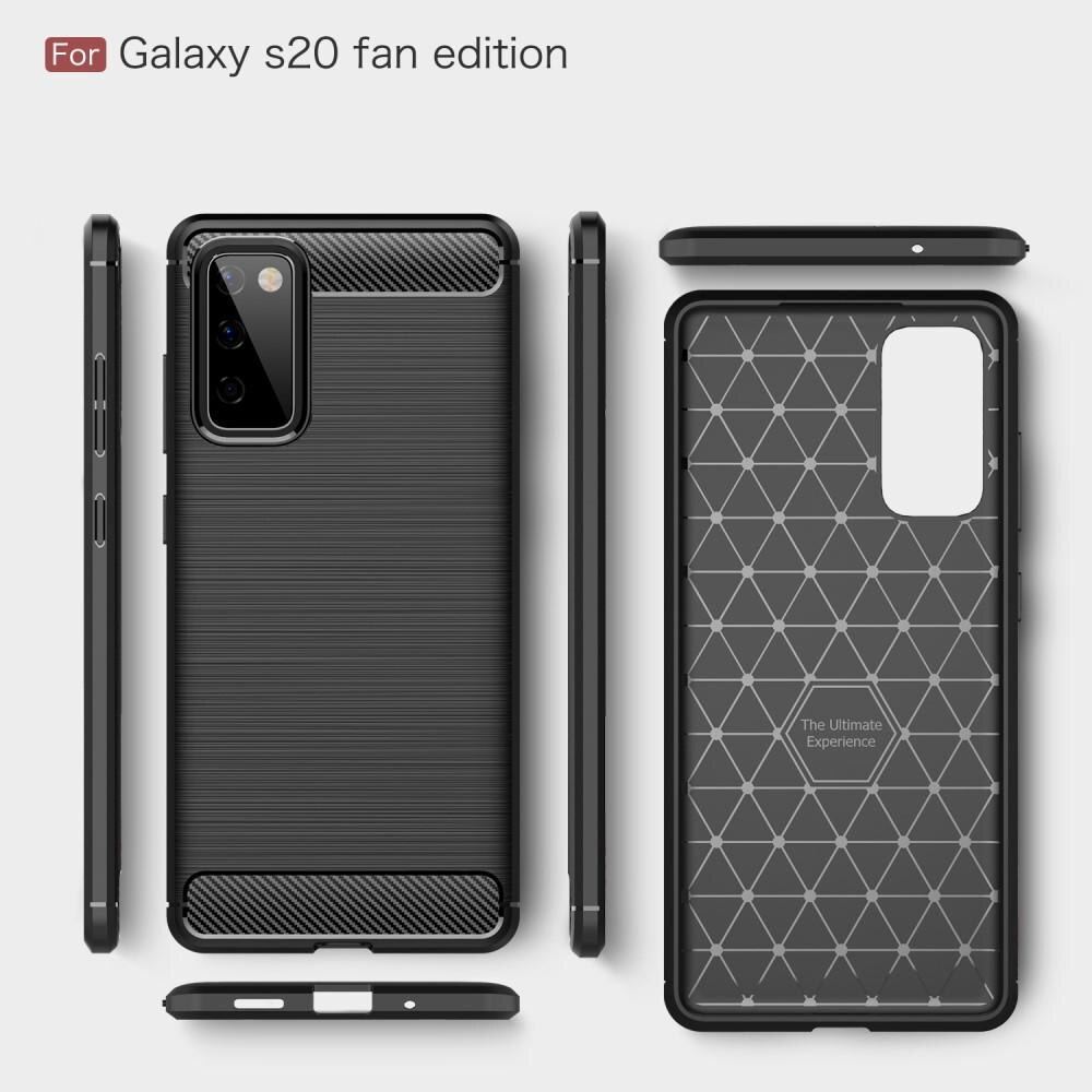Samsung Galaxy S20 FE Kuori TPU Brushed Musta