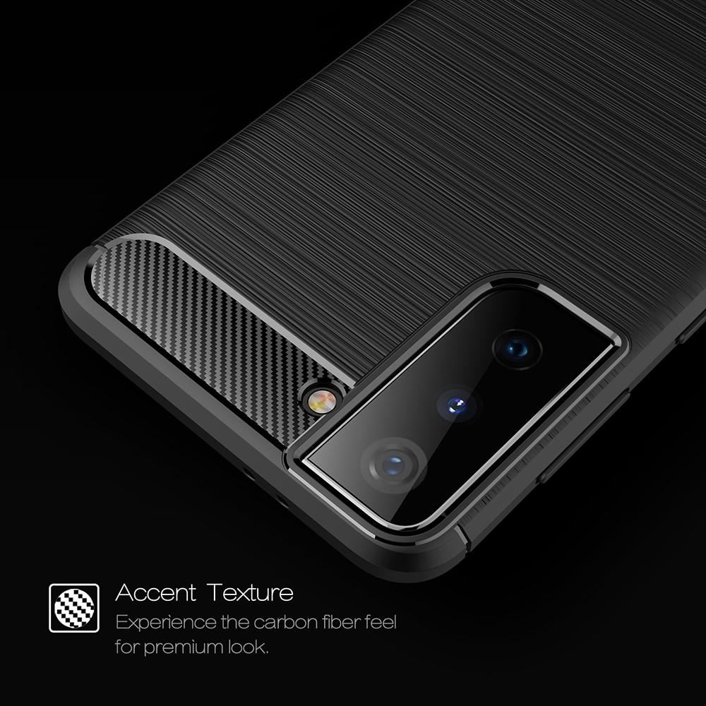 Samsung Galaxy S21 Kuori TPU Brushed Musta