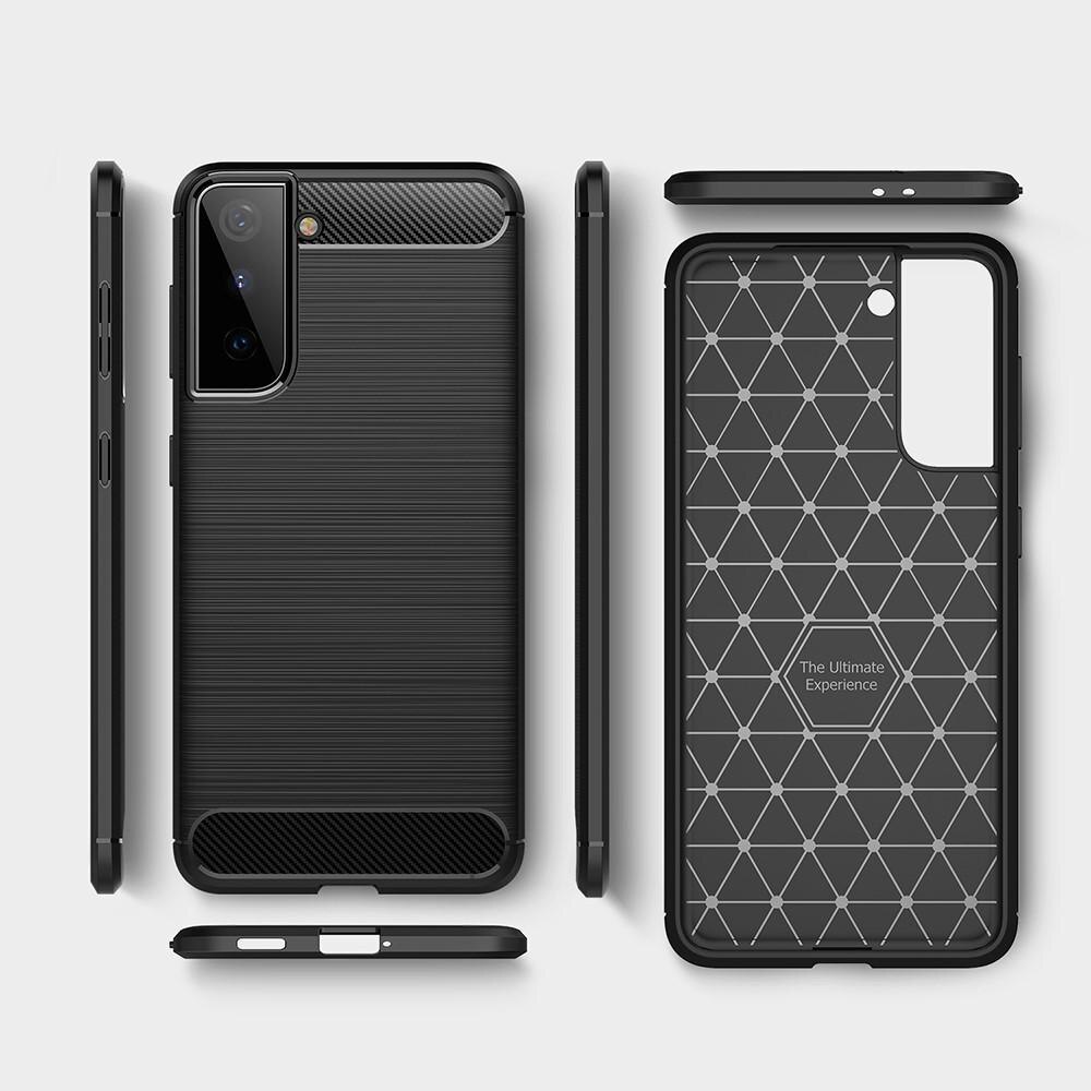 Samsung Galaxy S21 Kuori TPU Brushed Musta