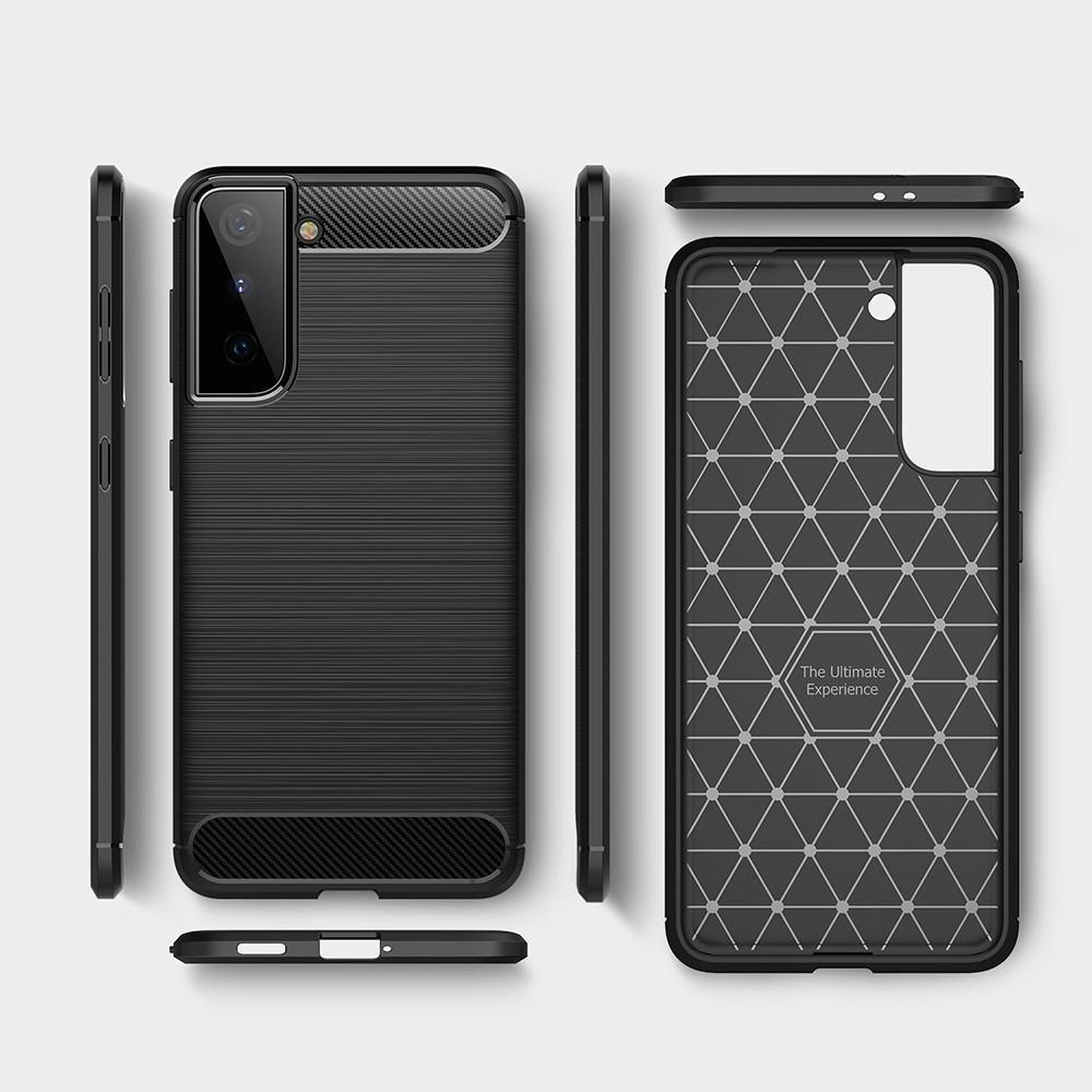 Samsung Galaxy S21 Plus Kuori TPU Brushed Musta