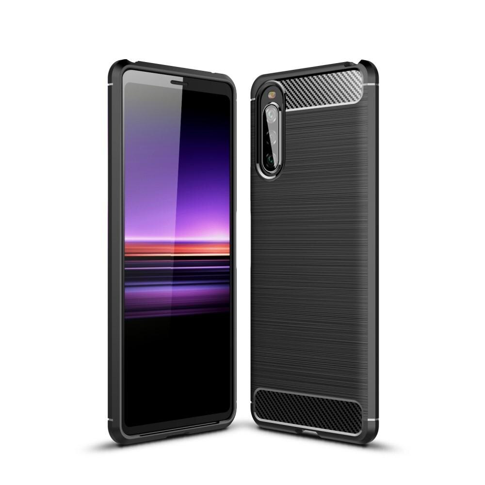 Sony Xperia 10 II Kuori TPU Brushed Musta