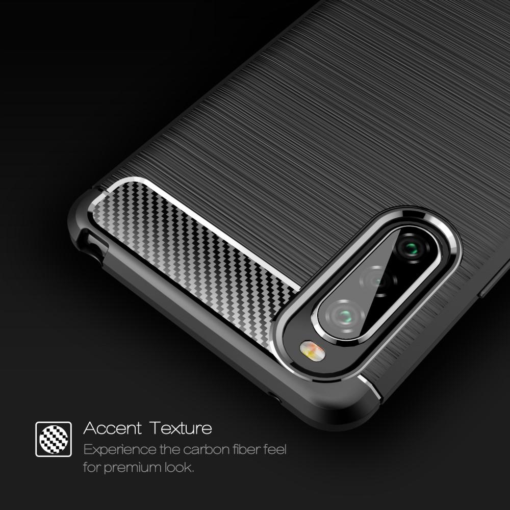 Sony Xperia 10 II Kuori TPU Brushed Musta