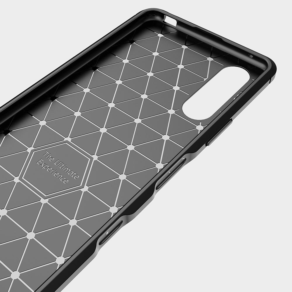 Sony Xperia 10 III Kuori TPU Brushed Musta
