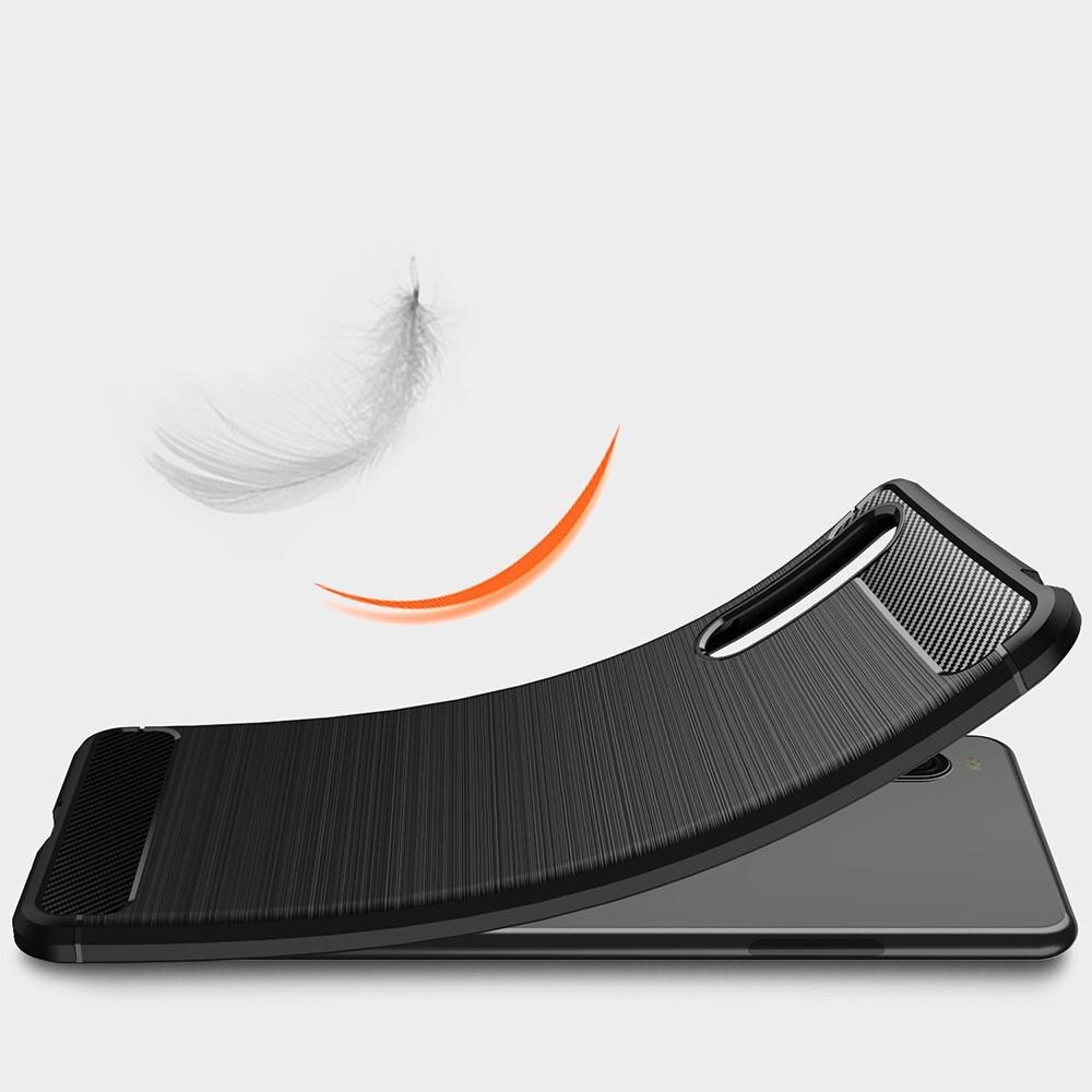 Sony Xperia 10 III Kuori TPU Brushed Musta