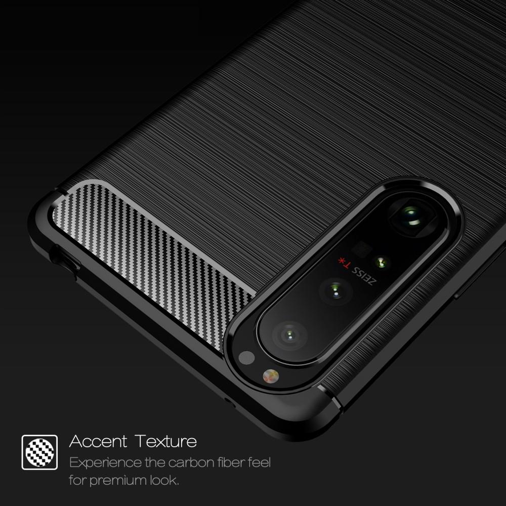 Sony Xperia 1 III Kuori TPU Brushed Musta