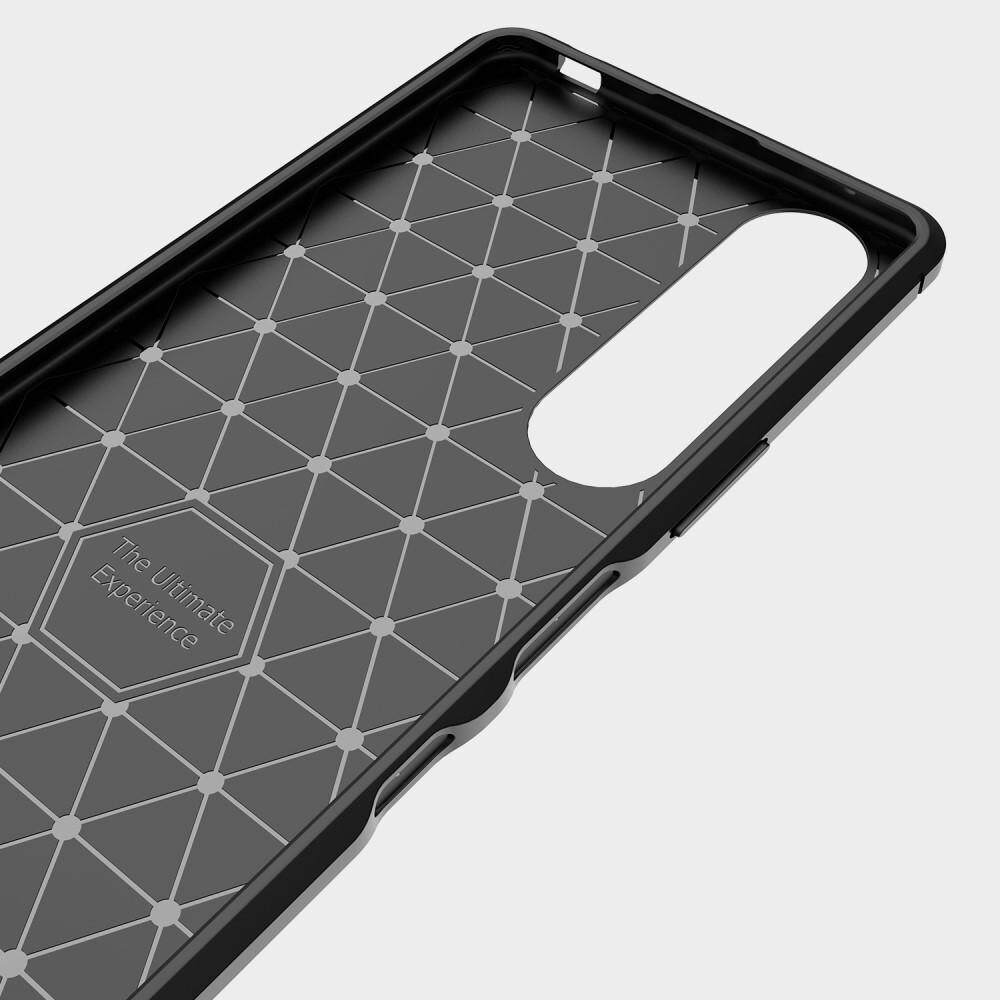 Sony Xperia 1 III Kuori TPU Brushed Musta