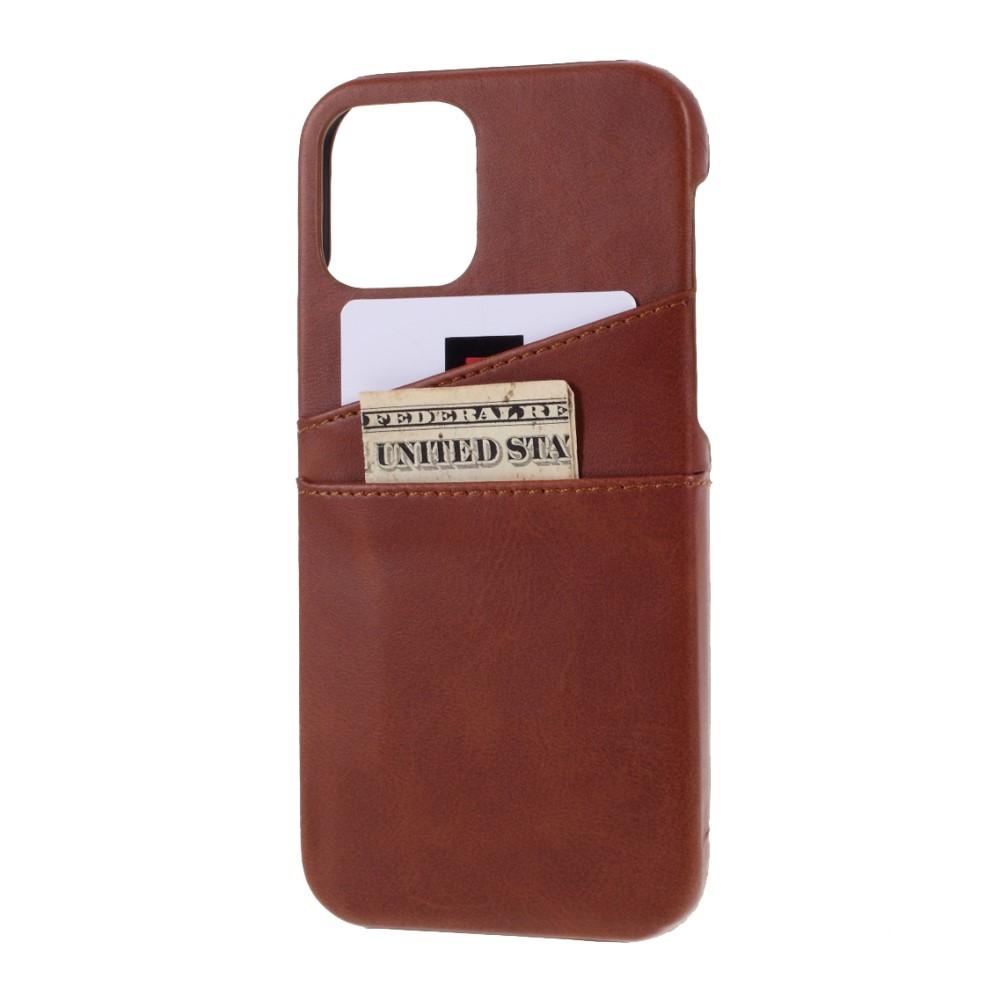 Card Slots Case iPhone 12/12 Pro ruskea