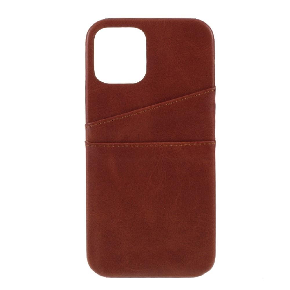 Card Slots Case iPhone 12/12 Pro ruskea