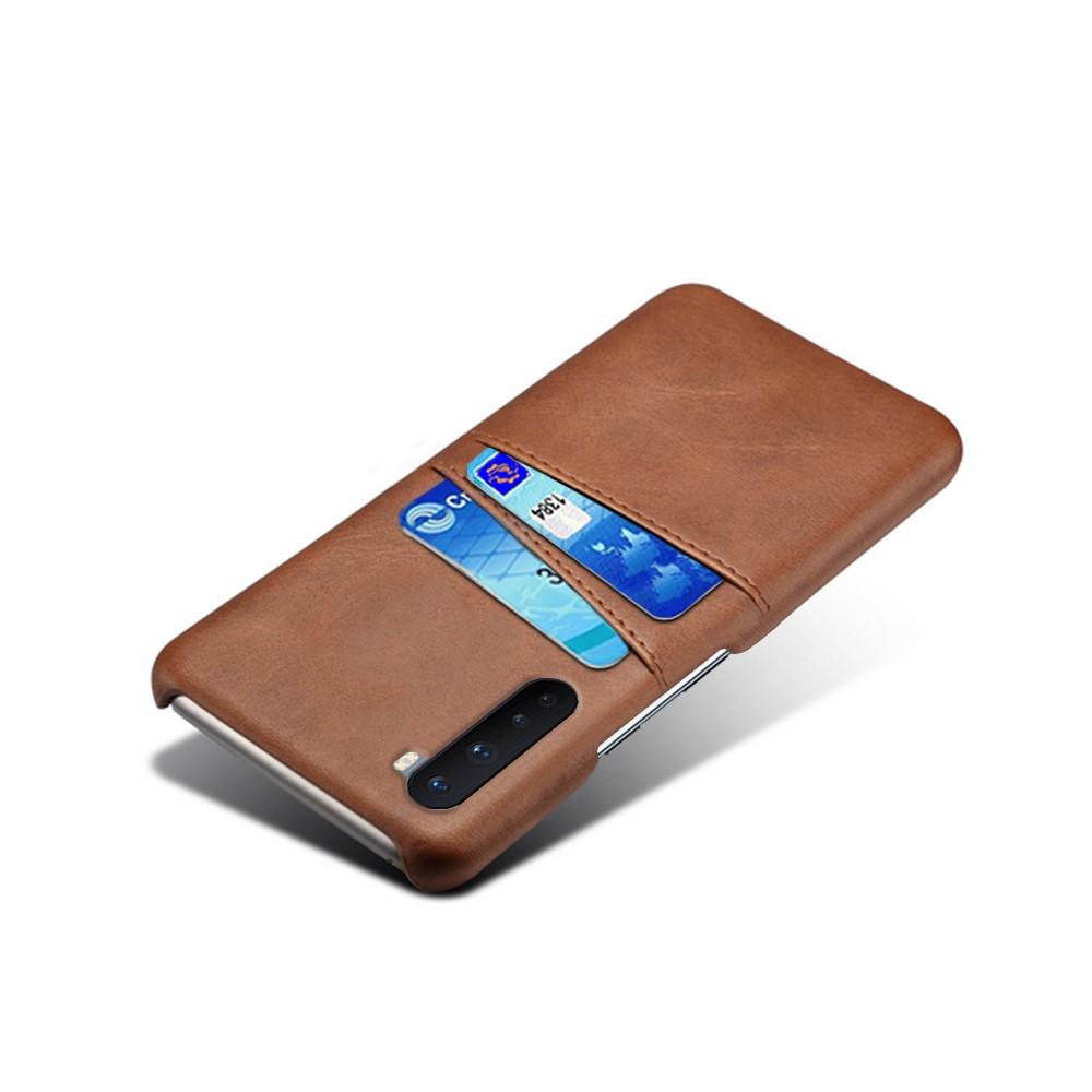 Card Slots Case OnePlus Nord ruskea