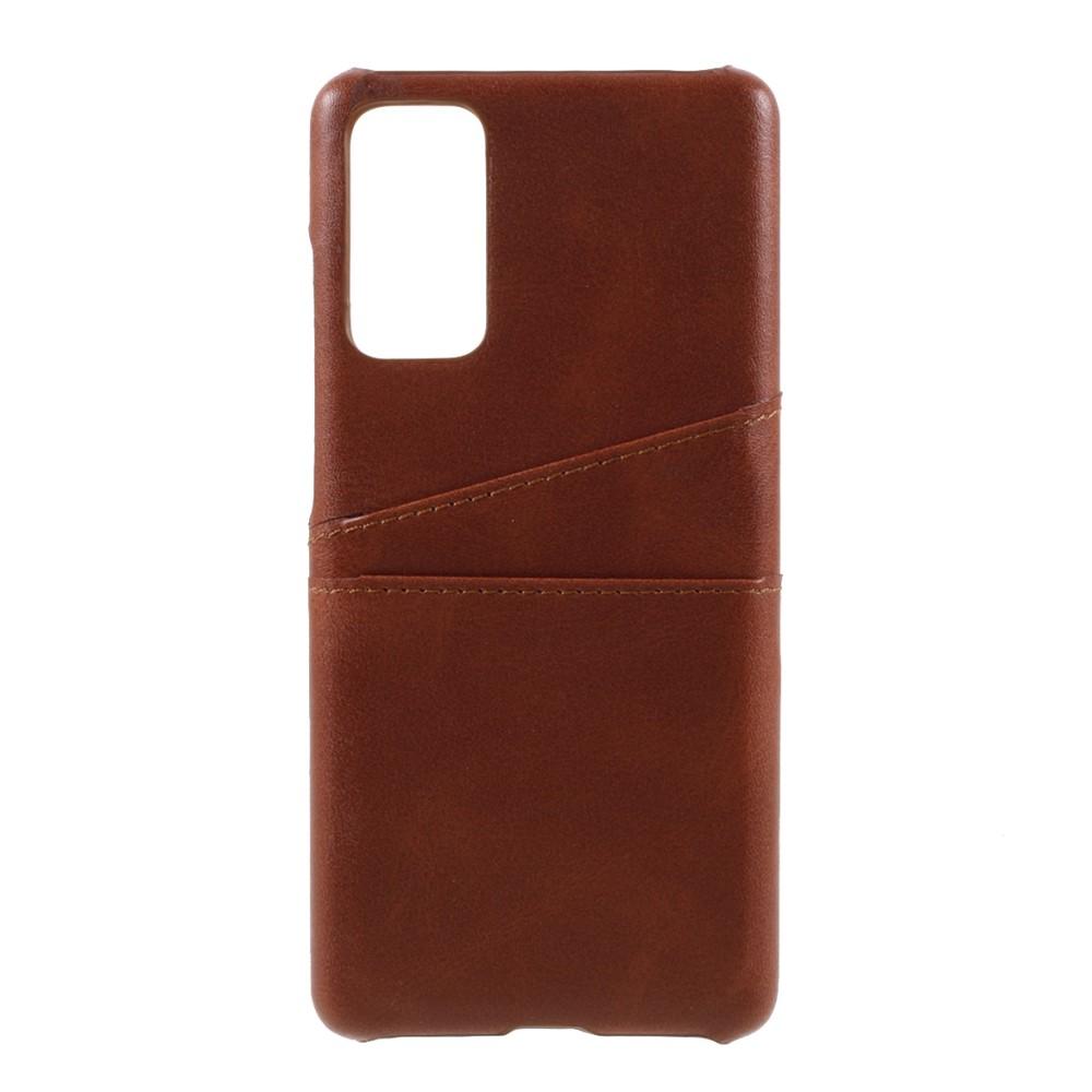 Card Slots Case Samsung Galaxy S20 FE Ruskea